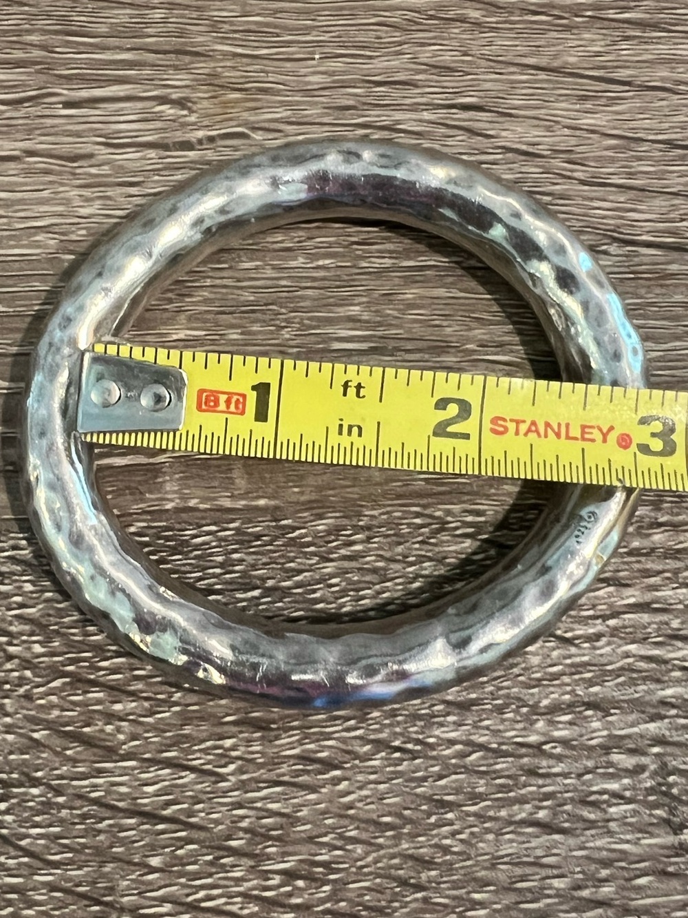 SILPADA Sterling Silver HEAVY Hammered OVAL CHUNKY BANGLE Bracelet .925 - Picture 12 of 12